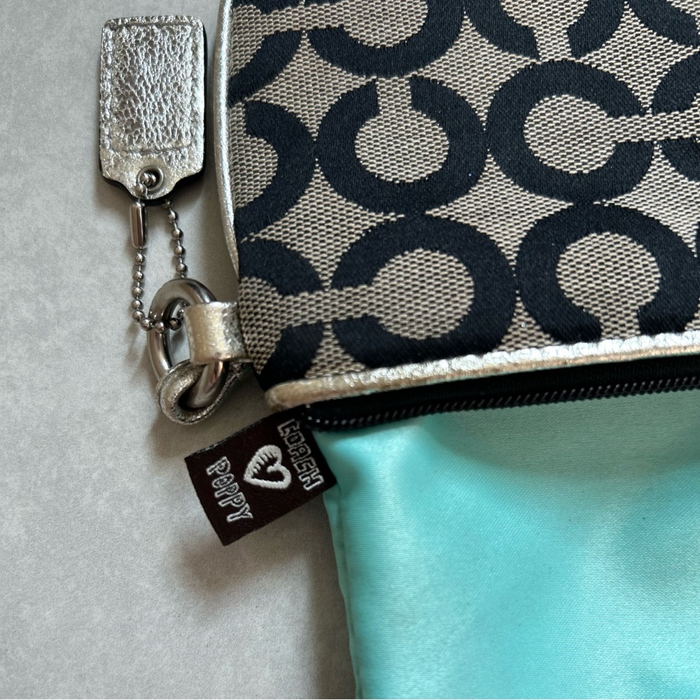 Coach Black and Silver Patterned Wristlet - Picture 6 of 8
